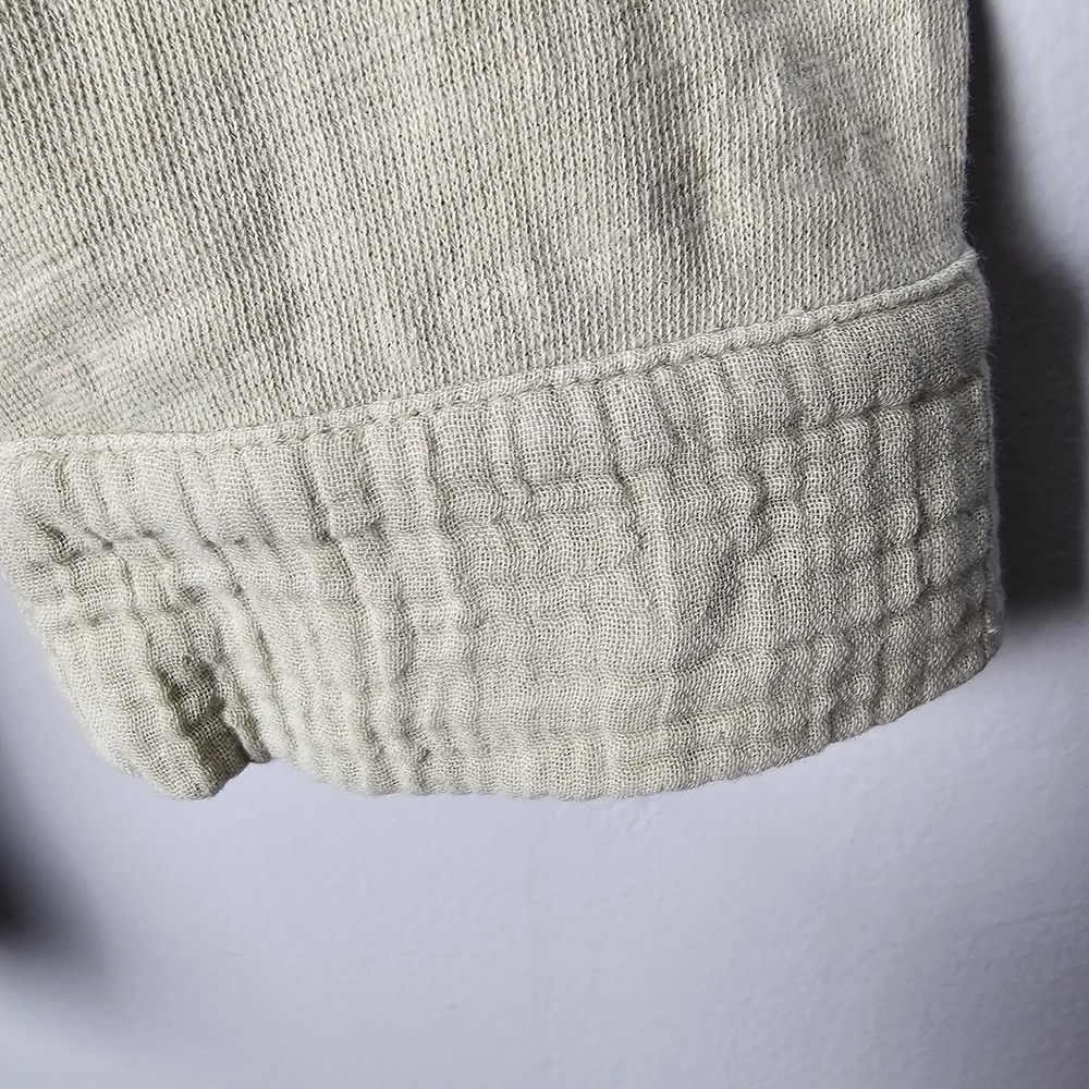 Pure Jill J.Jill Sage Green Organic Cotton Relaxed Fit Tunic Pockets Lagenlook L - Picture 7 of 11